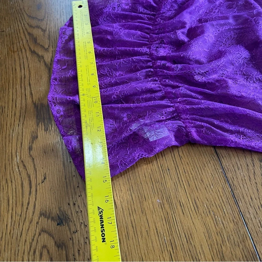 Banana republic purple high neck lace peplum top XS petite - Picture 10 of 14